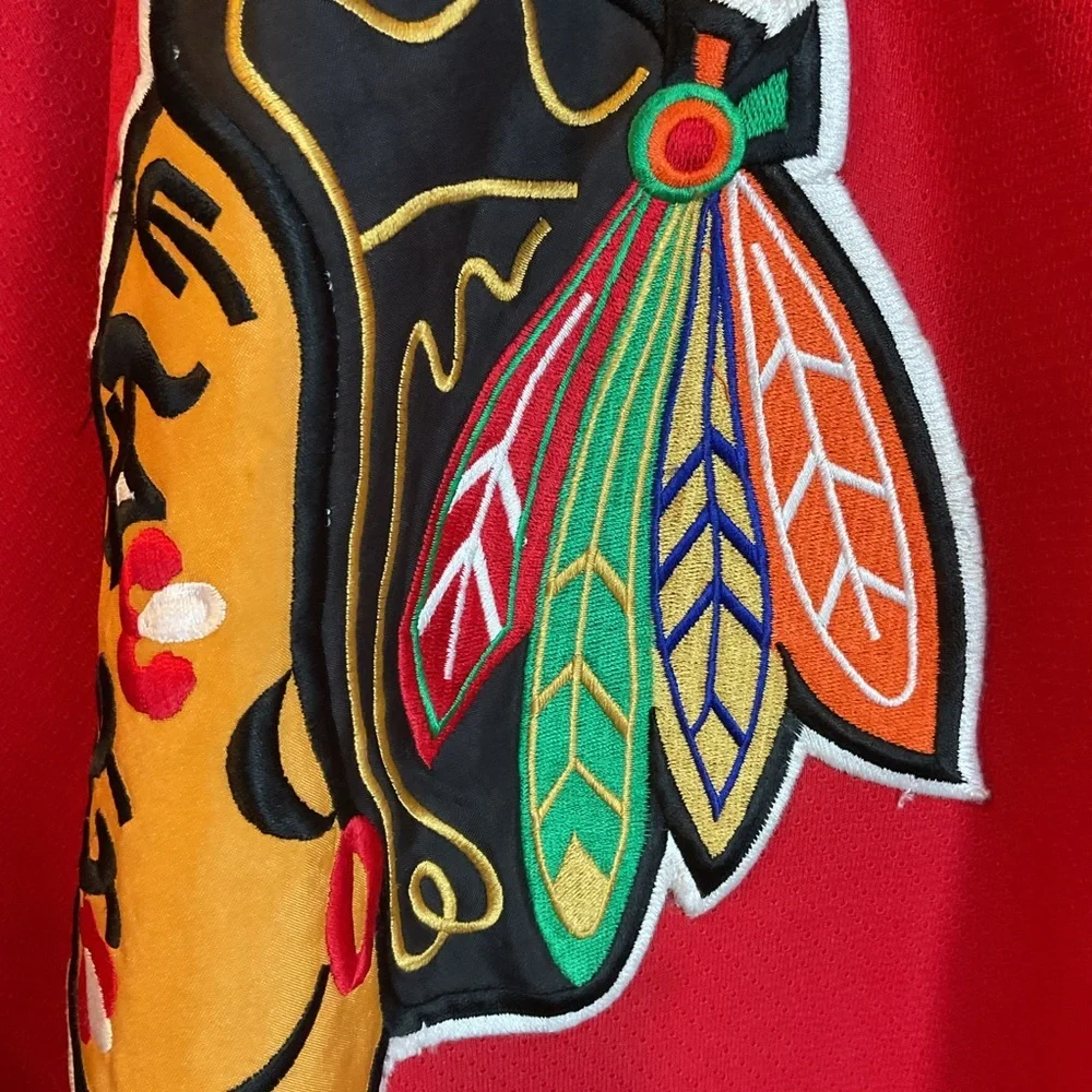 23. Vintage Chicago Blackhawks CCM Maska Jersey Size Red 90s NHL Size XL - Picture 5 of 8